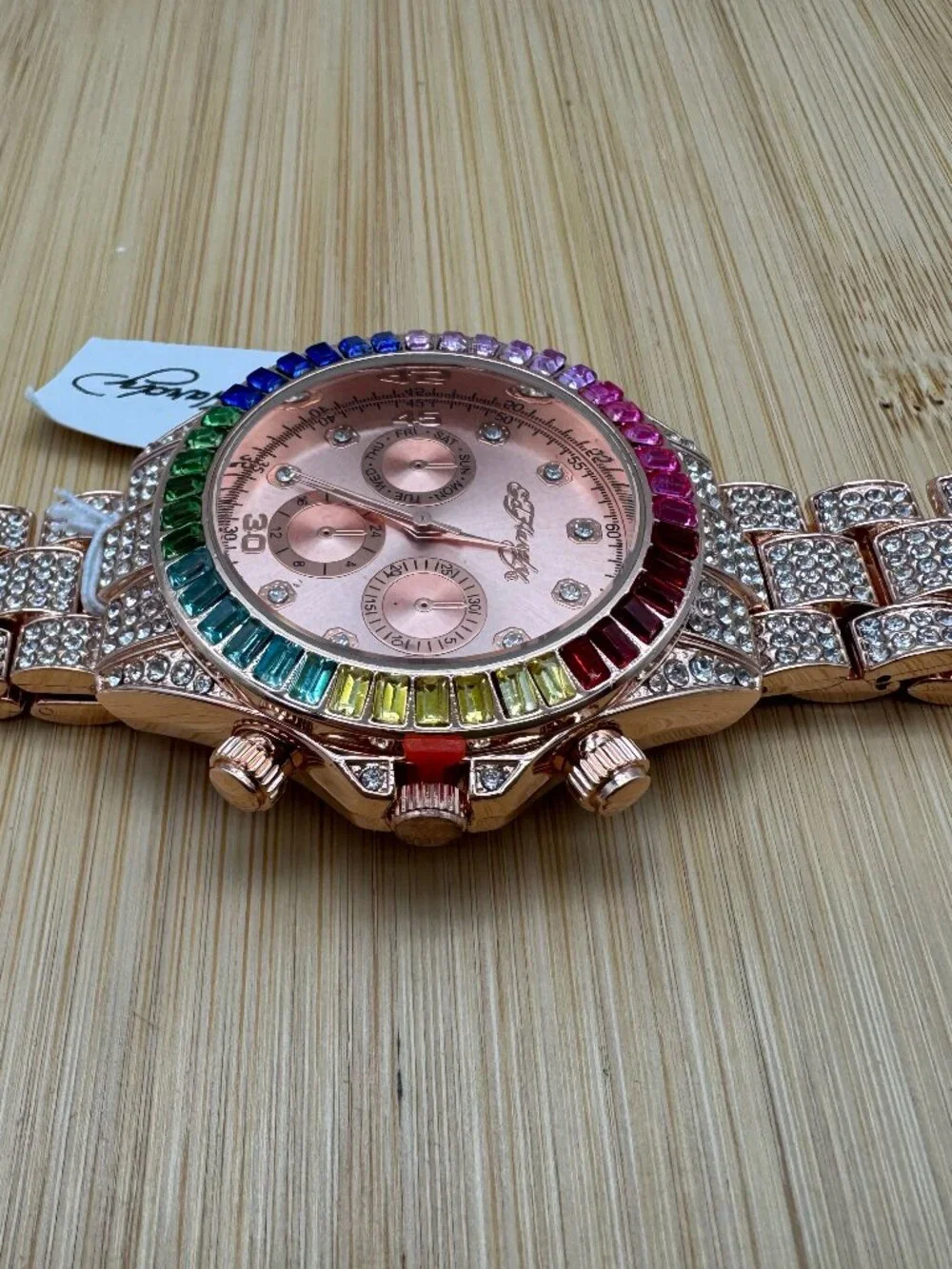 ED HARDY Ladies Metal Bracelet Analog Watch, Shiny Rose Gold, 40mm, Analog Watch
